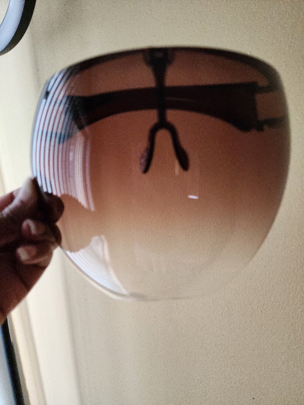 Oversized Brown Gradient Shield Visor Sunglasses Y2K Glam